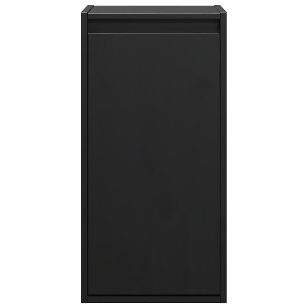 Armários de parede 2 pcs 30x30x60 cm pinho maciço preto