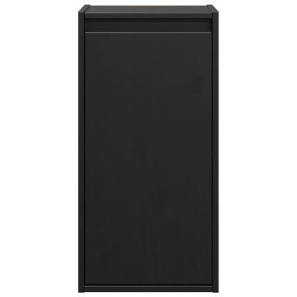 Armários de parede 2 pcs 30x30x60 cm pinho maciço preto