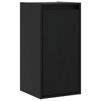 Armários de parede 2 pcs 30x30x60 cm pinho maciço preto
