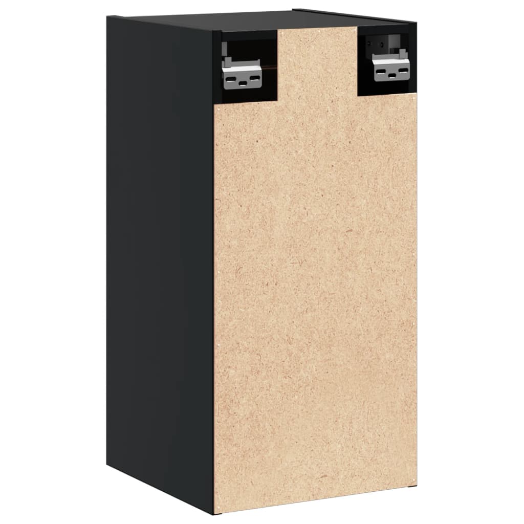 Armários de parede 2 pcs 30x30x60 cm pinho maciço preto
