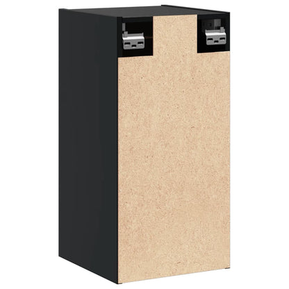 Armários de parede 2 pcs 30x30x60 cm pinho maciço preto