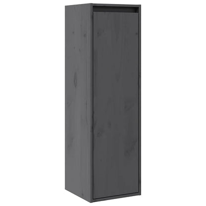 Armários de parede 2 pcs 30x30x100 cm pinho maciço cinza