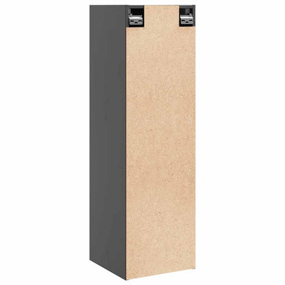 Armários de parede 2 pcs 30x30x100 cm pinho maciço cinza