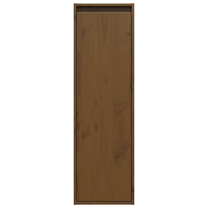 Armários de parede 2 pcs 30x30x100 cm pinho maciço castanho mel