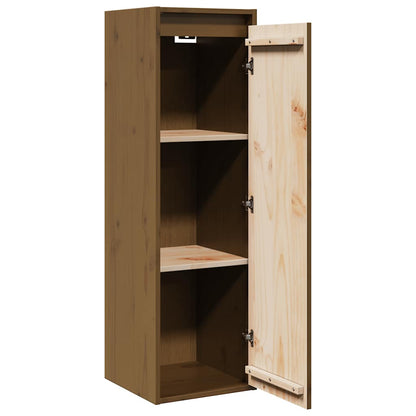 Armários de parede 2 pcs 30x30x100 cm pinho maciço castanho mel
