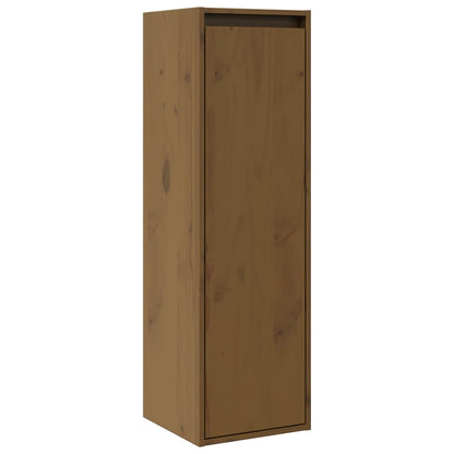 Armários de parede 2 pcs 30x30x100 cm pinho maciço castanho mel