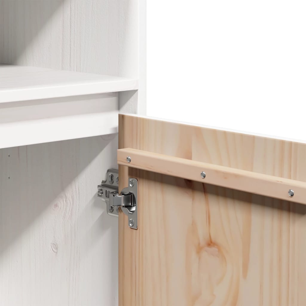 Aparador alto 37x34x110 cm pinho maciço branco