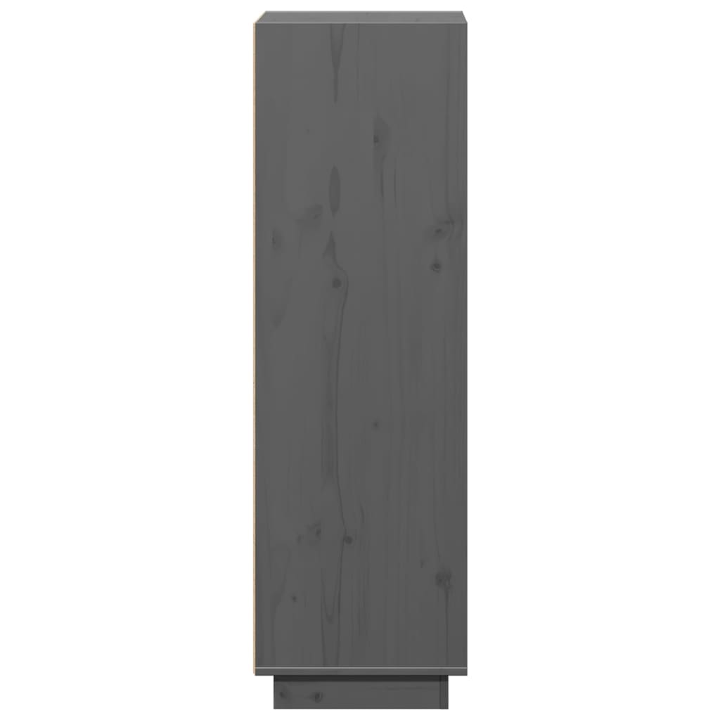 Aparador alto 37x34x110 cm pinho maciço cinzento