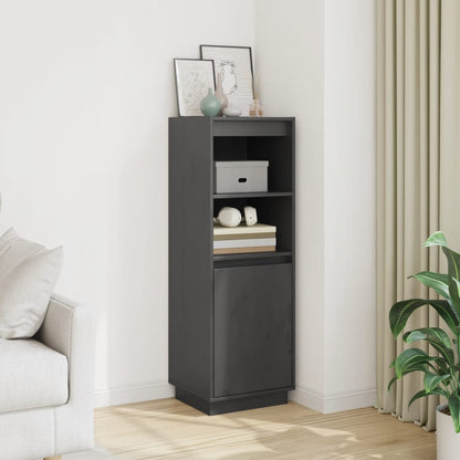 Aparador alto 37x34x110 cm pinho maciço cinzento