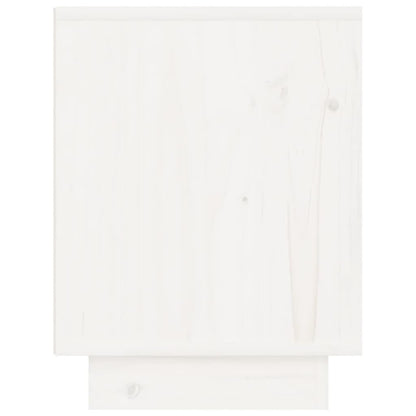 Mesas de cabeceira 2 pcs 40x30x40 cm pinho maciço branco