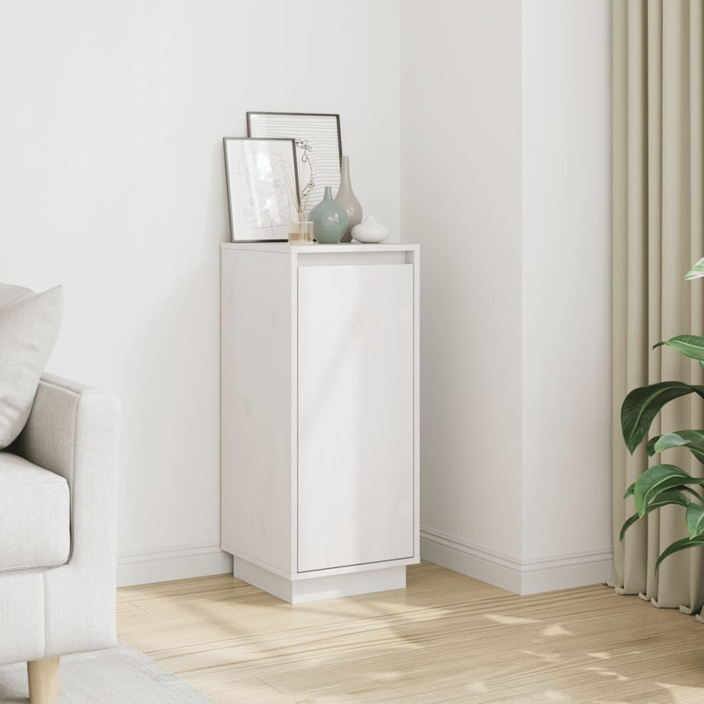 Aparador 31,5x34x75 cm madeira de pinho maciça branco