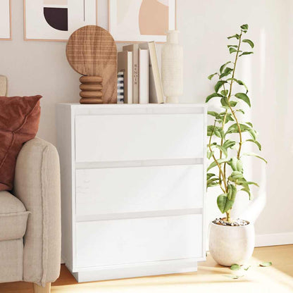 Aparador 60x34x75 cm madeira de pinho maciça branco