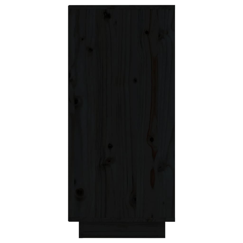Aparadores 2 pcs 31,5x34x75 cm madeira de pinho maciça preto