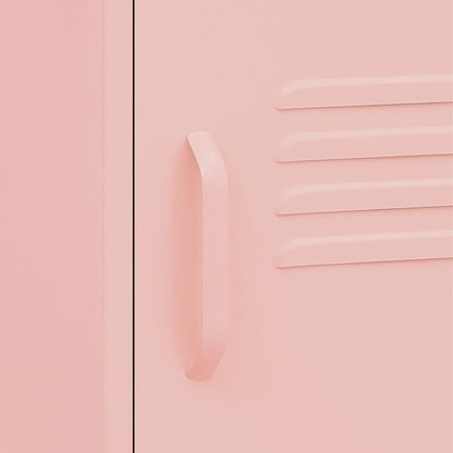 Mesas de cabeceira 2 pcs 35x35x51 cm aço rosa