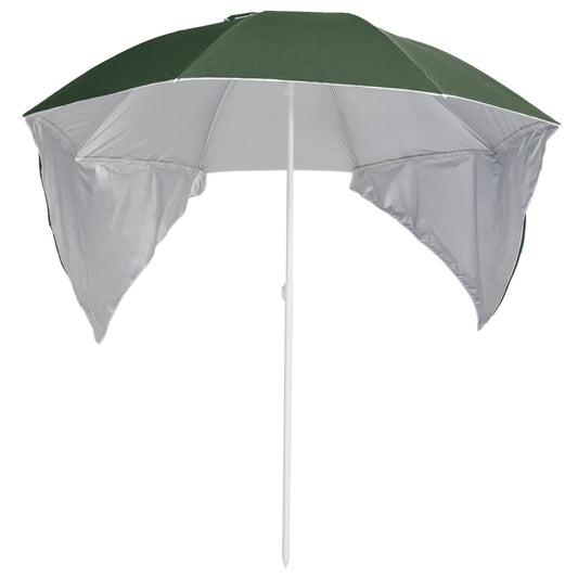 Guarda-sol de praia com paredes laterais 215 cm verde