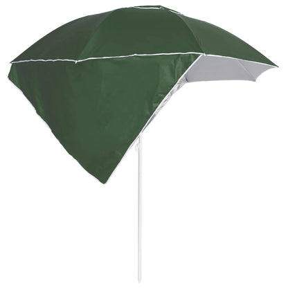 Guarda-sol de praia com paredes laterais 215 cm verde