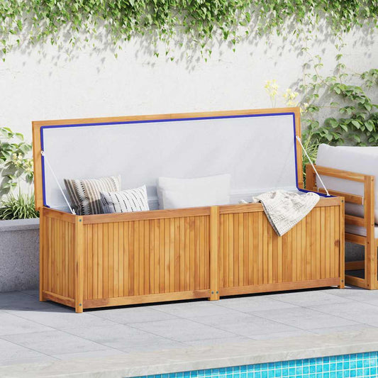 Caixa para jardim 175x50x55 cm madeira de teca maciça