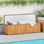 Caixa para jardim 200x50x55 cm madeira de teca maciça