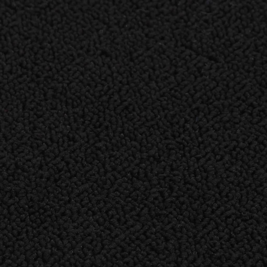 Tapetes antiderrapantes retang. p/ escadas 15pcs 60x25 cm preto
