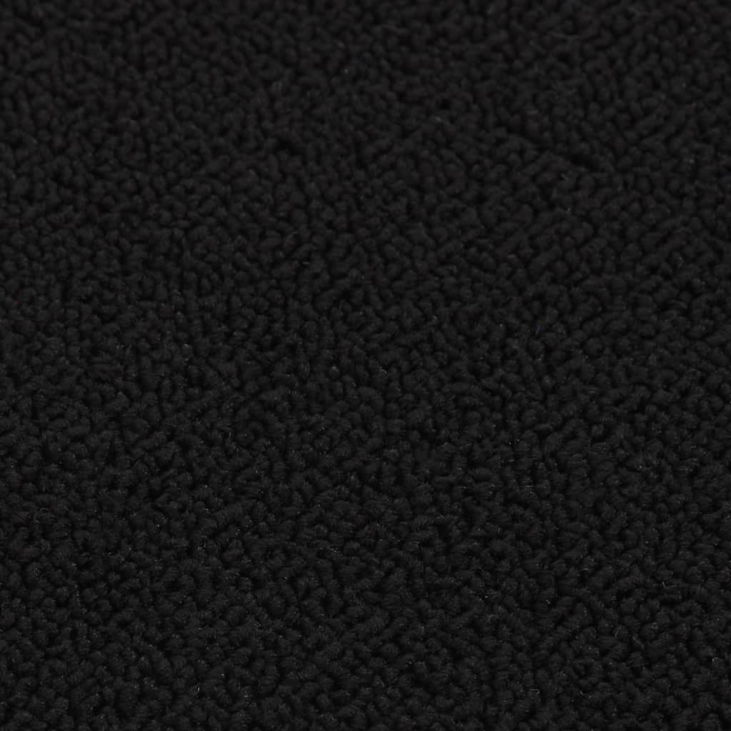 Tapetes antiderrapantes retang. p/ escadas 15pcs 75x20 cm preto