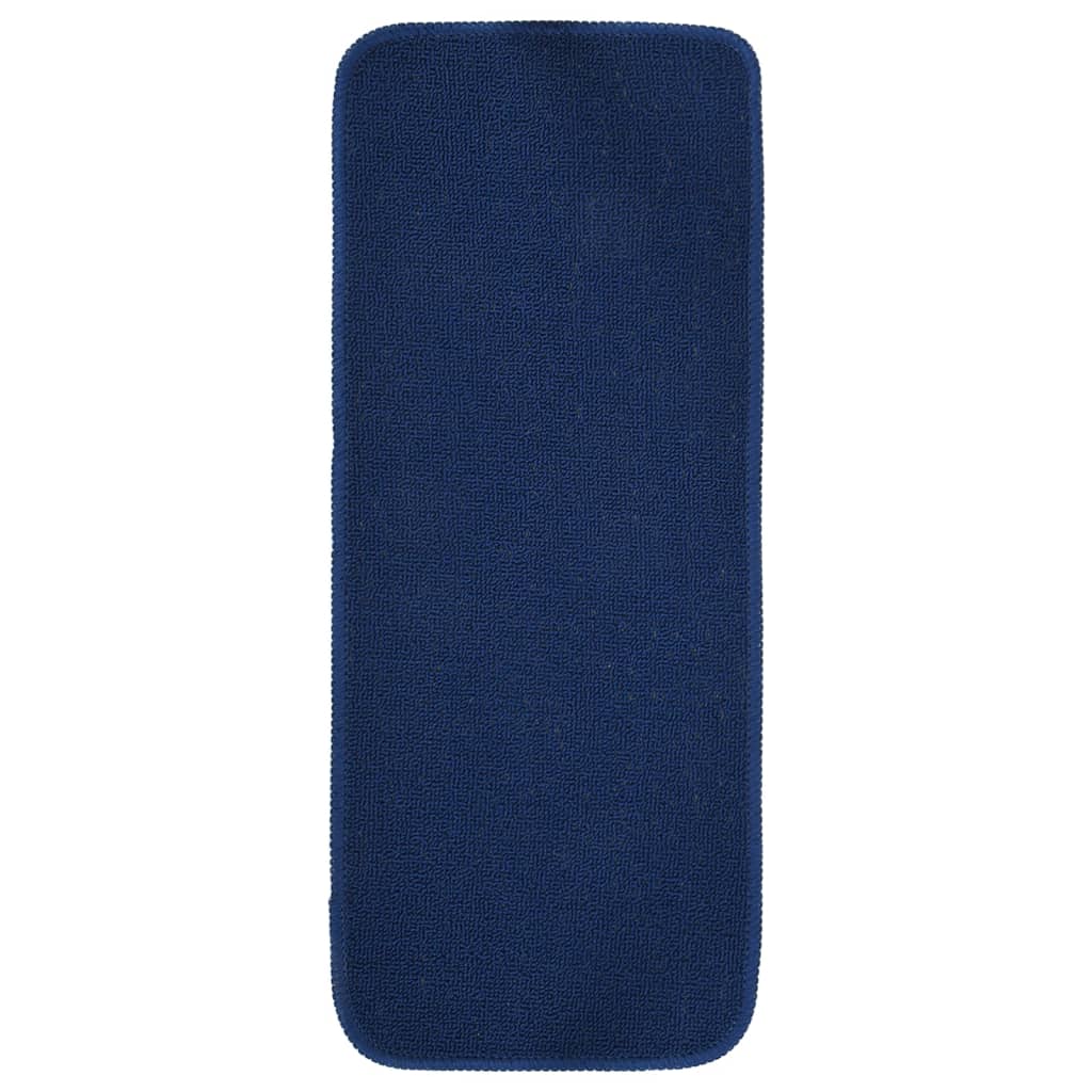 Tapetes antiderrapantes p/ escadas 15 pcs 60x25 cm azul marinho