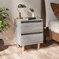 Mesas cabeceira c/ pernas madeira 2pcs 40x35x50 cm sonoma cinza
