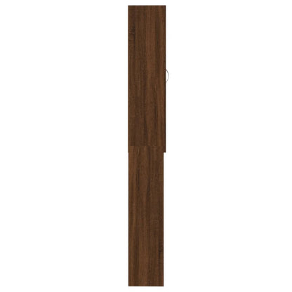 Armário máquina lavar roupa 64x25,5x190 cm carvalho castanho