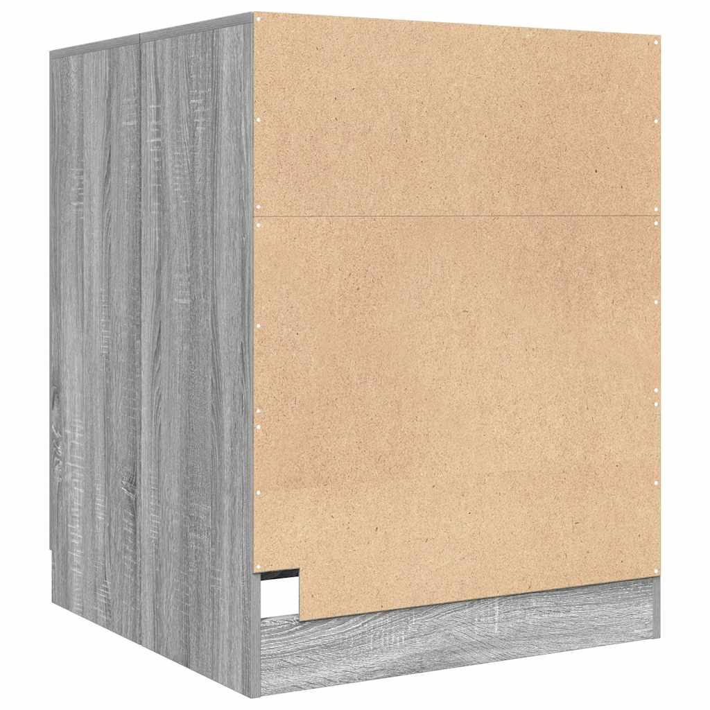 Armário máquina de lavar roupa 71x71,5x91,5 cm sonoma cinza