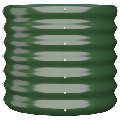 Vaso/floreira de jardim aço galvanizado 40x40x36 cm verde