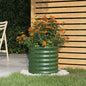Vaso/floreira de jardim aço galvanizado 40x40x36 cm verde