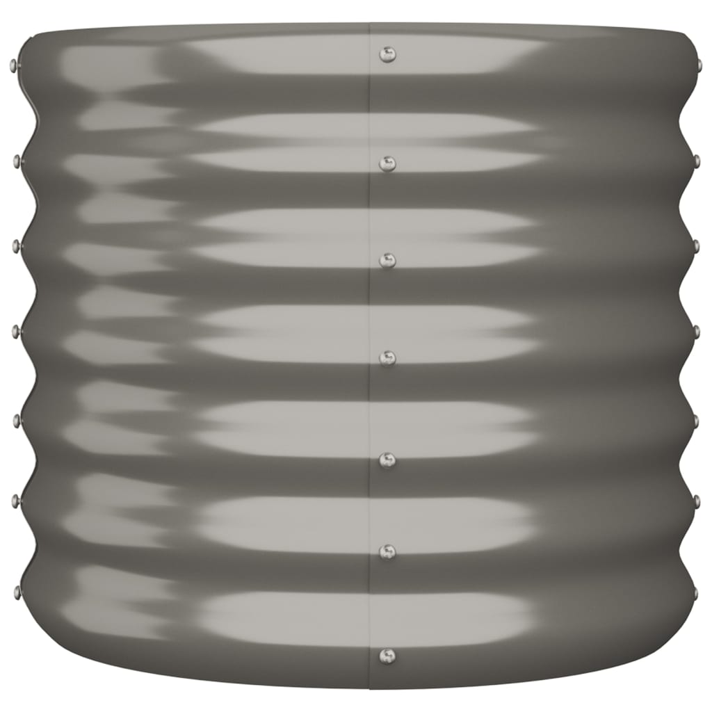 Vaso/floreira de jardim aço galvanizado 40x40x36 cm cinza