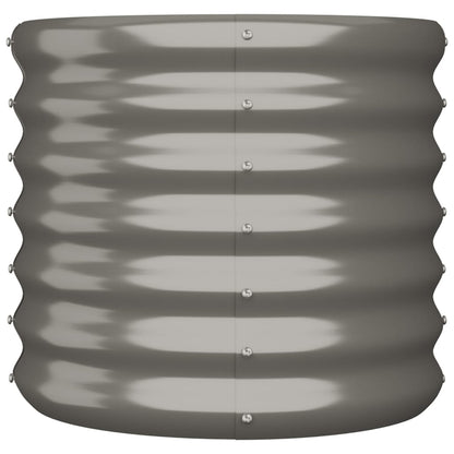 Vaso/floreira de jardim aço galvanizado 40x40x36 cm cinza