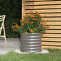 Vaso/floreira de jardim aço galvanizado 40x40x36 cm cinza