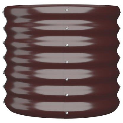 Vaso/floreira de jardim aço galvanizado 40x40x36 cm castanho
