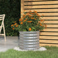 Vaso/floreira de jardim aço galvanizado 40x40x36 cm prateado