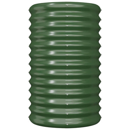 Vaso/floreira de jardim aço galvanizado 40x40x68 cm verde