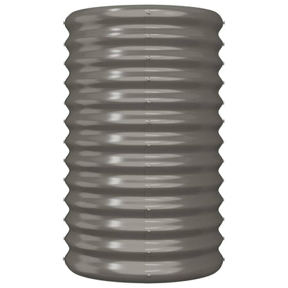 Vaso/floreira de jardim aço galvanizado 40x40x68 cm cinza