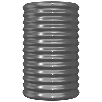 Vaso/floreira de jardim aço galvanizado 40x40x68cm antracite