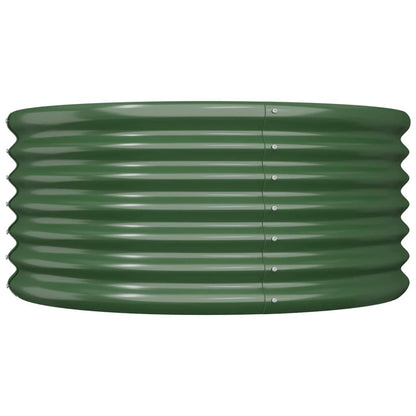 Vaso/floreira de jardim aço galvanizado 80x80x36 cm verde