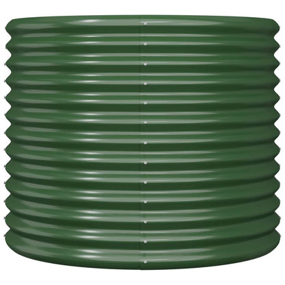 Vaso/floreira de jardim aço galvanizado 80x80x68 cm verde