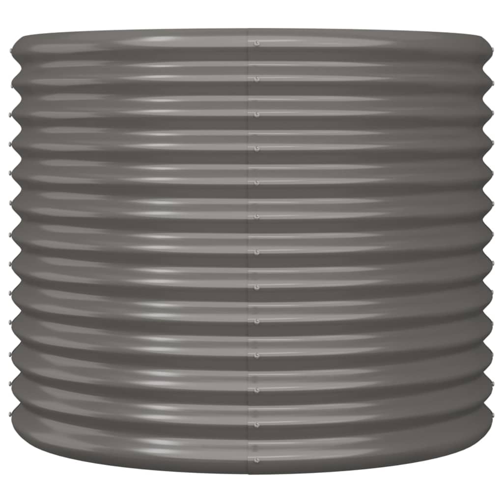 Vaso/floreira de jardim aço galvanizado 80x80x68 cm cinza