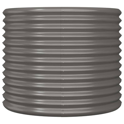 Vaso/floreira de jardim aço galvanizado 80x80x68 cm cinza