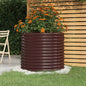 Vaso/floreira de jardim aço galvanizado 80x80x68 cm castanho