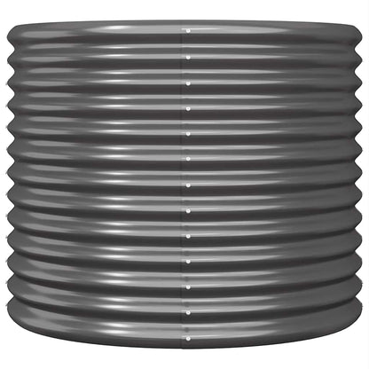 Vaso/floreira de jardim aço galvanizado 80x80x68cm antracite