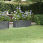 Canteiro elevado jardim 114x40x36 aço galvanizado antracite
