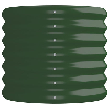 Canteiro elevado jardim 152x40x36 cm aço galvanizado verde