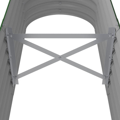 Canteiro elevado jardim 152x40x36 cm aço galvanizado verde