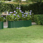 Canteiro elevado jardim 152x40x36 cm aço galvanizado verde