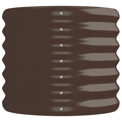 Canteiro elevado jardim 152x40x36cm aço galvanizado castanho