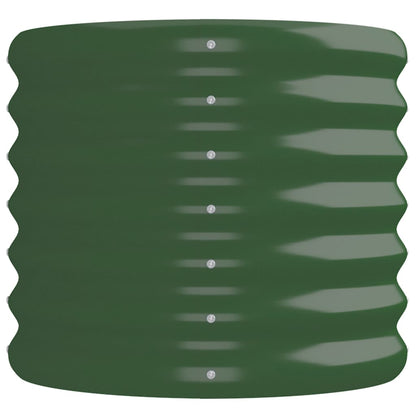Canteiro elevado jardim 224x40x36 cm aço galvanizado verde